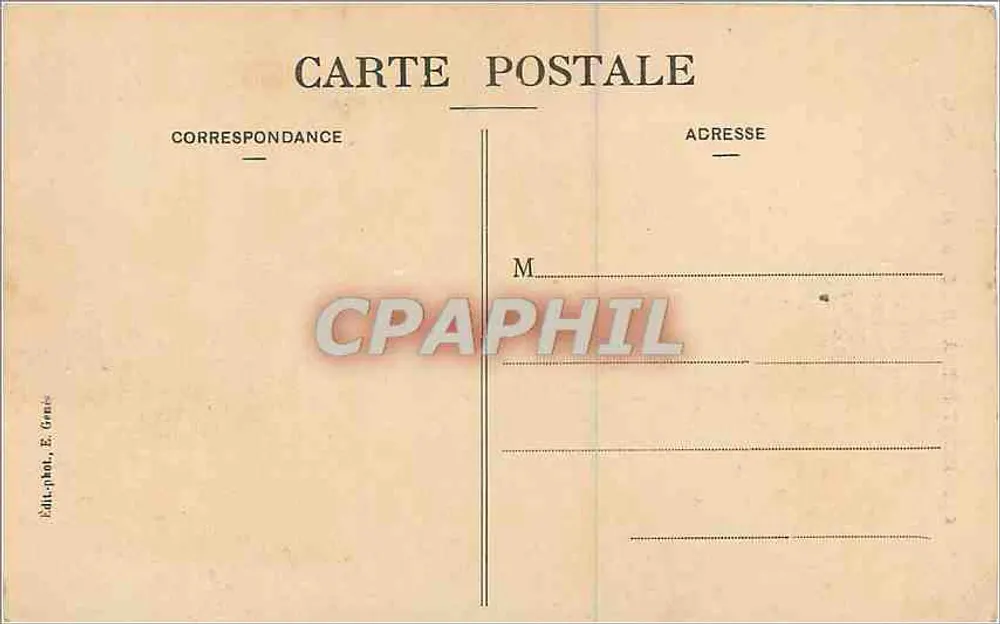 Clermont-Ferrand - Estátua de Vercingétorix — editor E. Gras - Verso