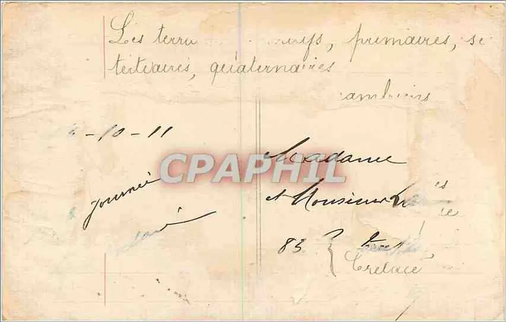 Monte-São-Mihiel — Lado Norte — G.F. — Coleção Germain - Guérin, sucessão St-Malo - Verso