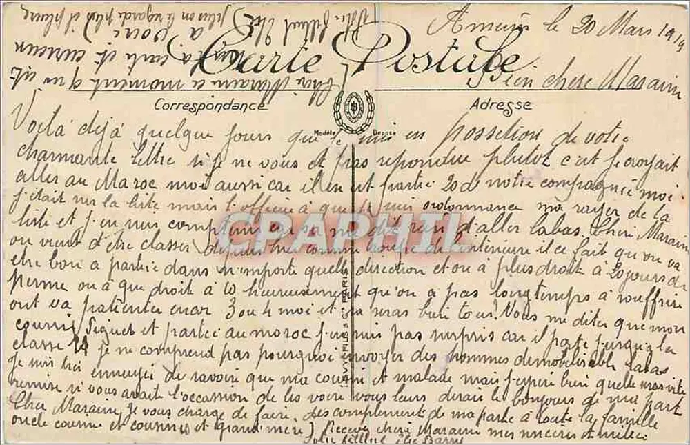 Amiens - La Cathédrale - L'Ange pleureur — LL - Verso