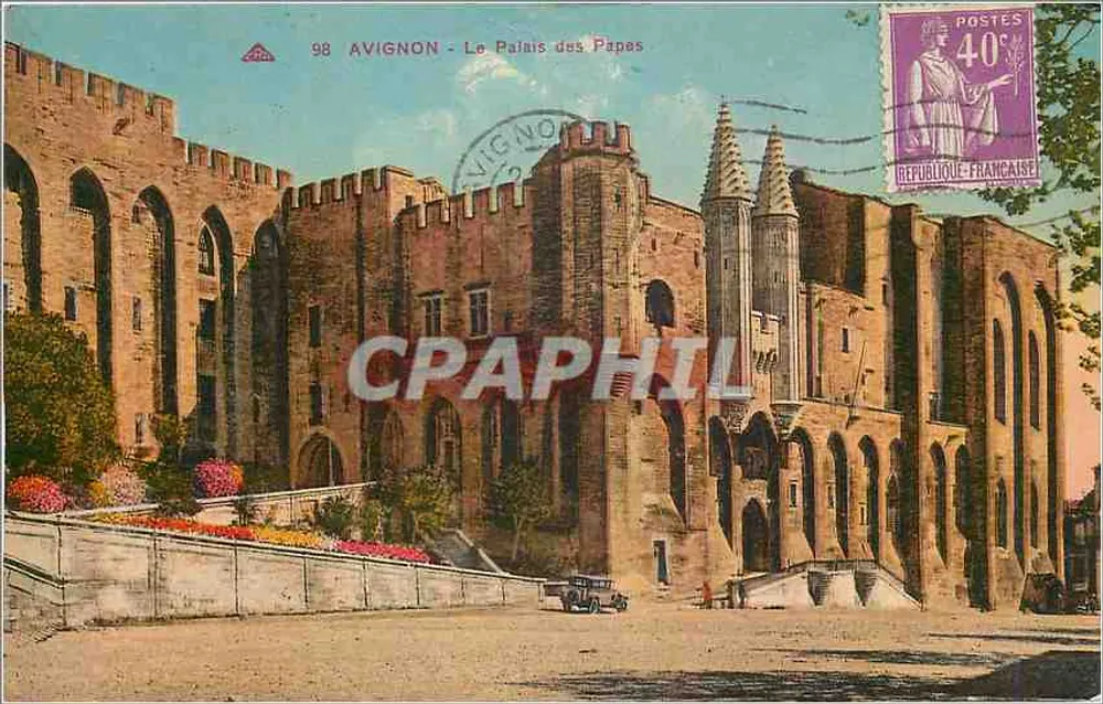 Avignon - O Palácio dos Papas — editor C.A.P. n°98 - Frente