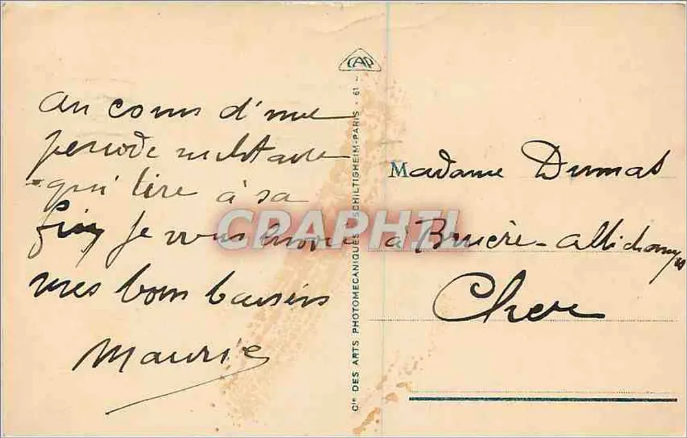 Avignon - O Palácio dos Papas — editor C.A.P. n°98 - Verso
