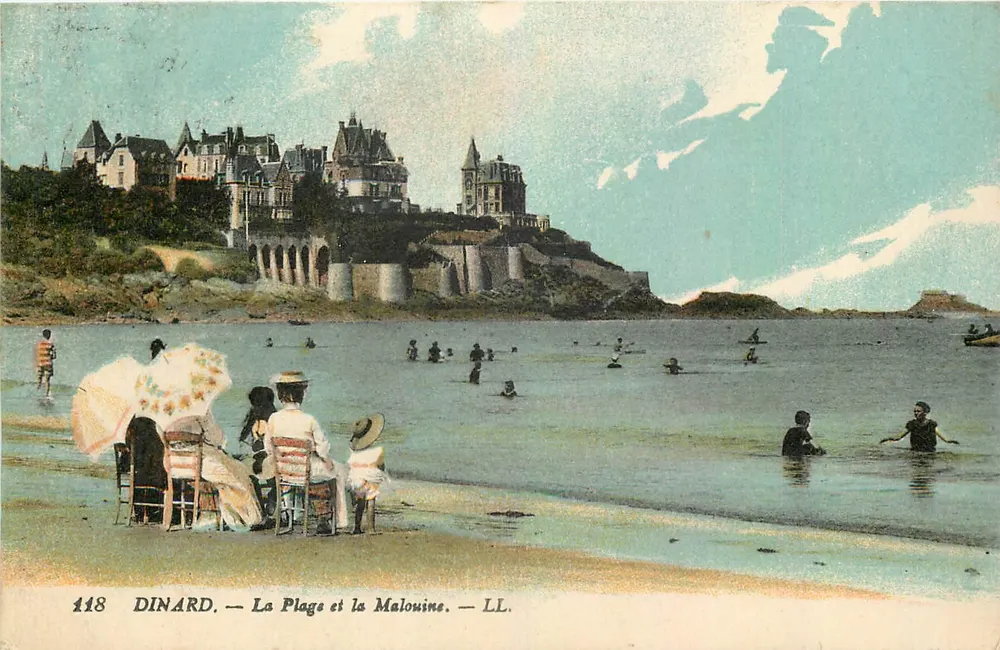 Dinard — La Playa y la Malouine — LL. N° 118 - Anverso