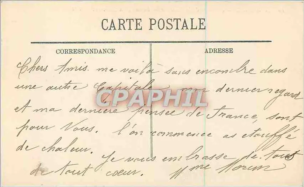 Marseille — Der Leuchtturm von La Désirade — Abfahrt eines Postwagens — X X - Rückseite