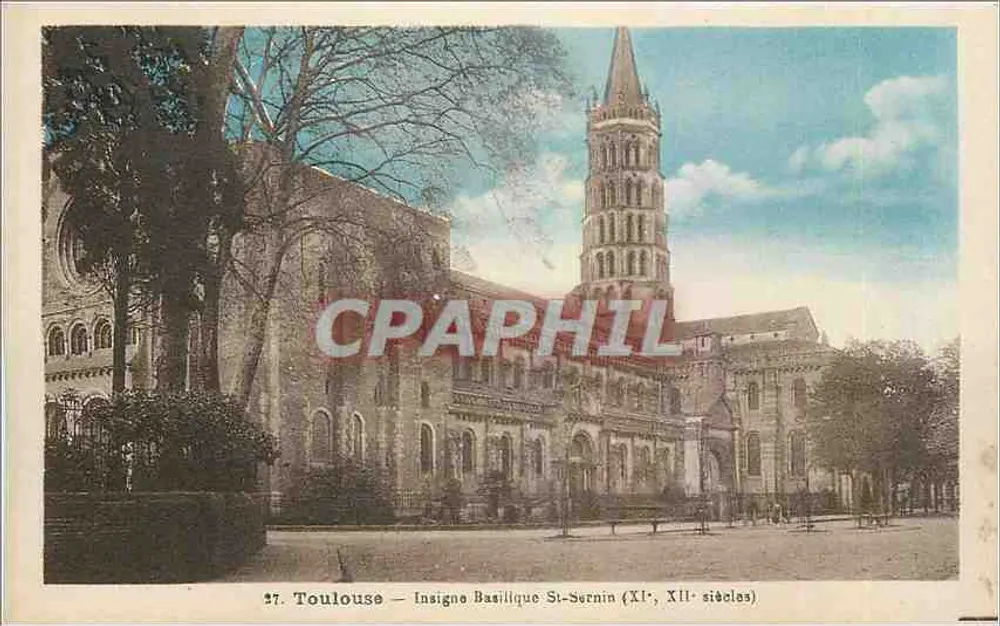 Toulouse — Insigne Basilique St-Sernin (XIe, XIIe siècles) - Recto