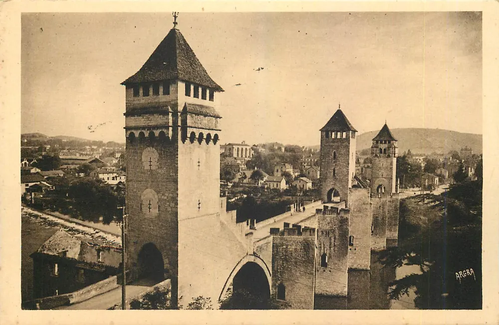 Cahors — Most Valentré (XIV wiek) — Arts Graphique Toulouse - Awers