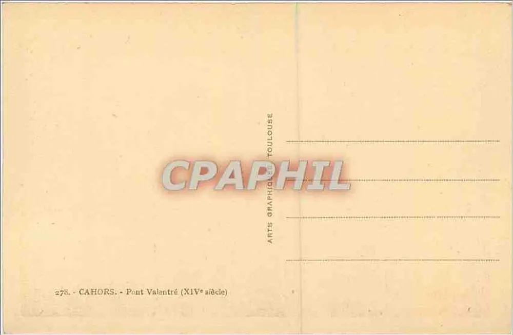 Cahors — Most Valentré (XIV wiek) — Arts Graphique Toulouse - Rewers