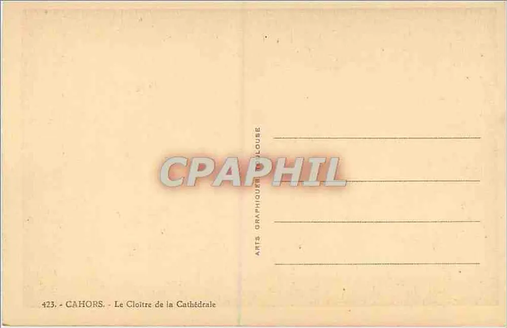 Cahors — O Claustro da Catedral — ARGRA - Verso