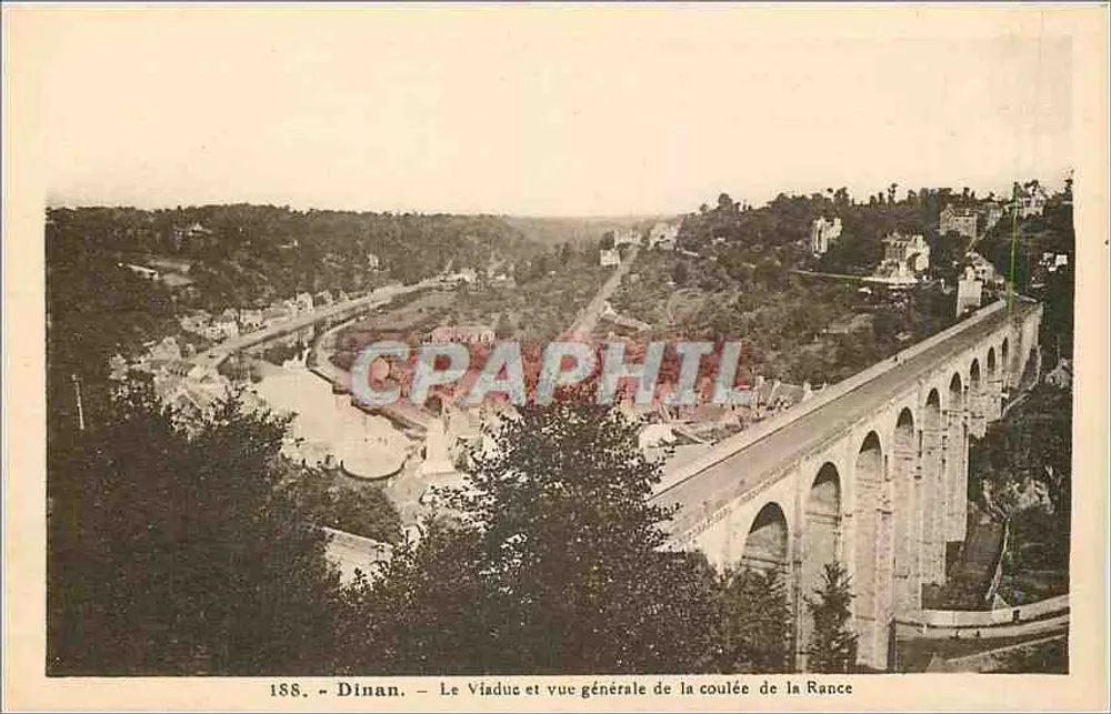 Dinan — Der Viadukt und allgemeiner Blick auf den Rance-Fluss — Laurent, Rennes - Vorderseite