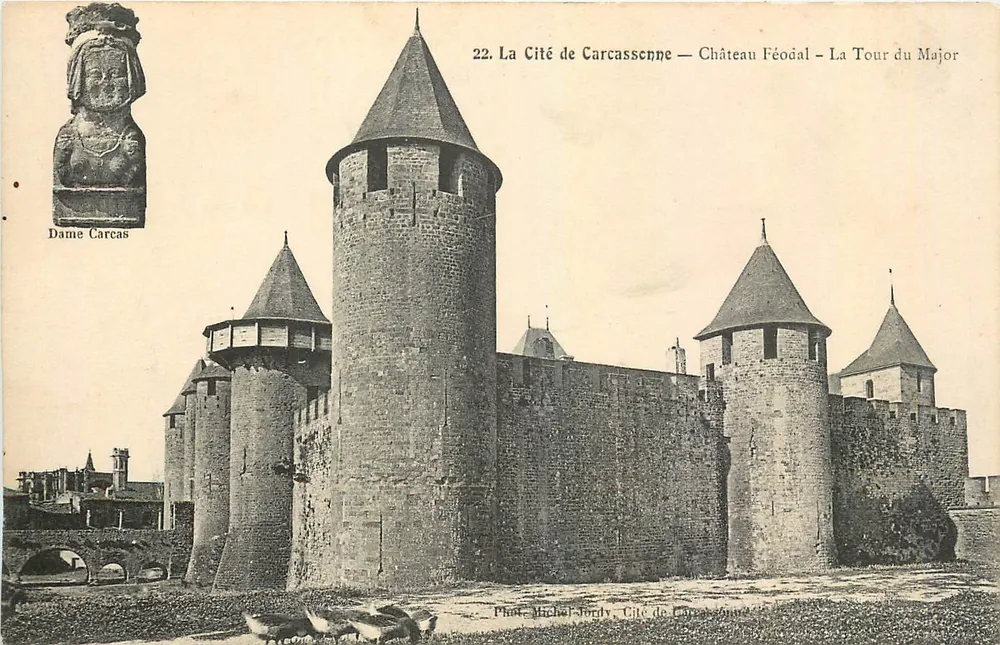 Carcassonne — Burgfriedhof — Die Major-Turm — Fot. Michel Jordy - Vorderseite