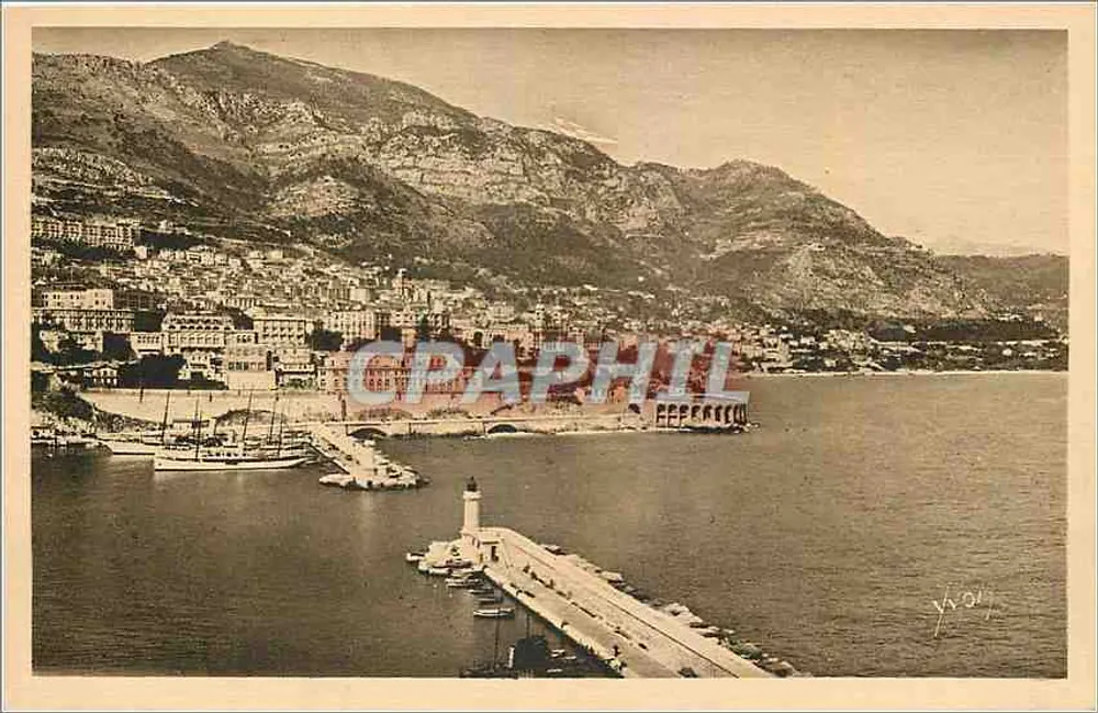 Monte-Carlo — Vue prise des Jardins de Monaco — Édition Yvocagne - Recto