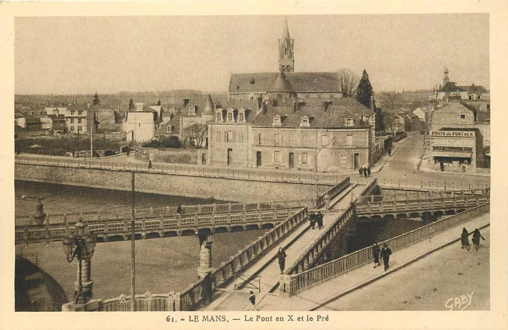 Le Mans — O Pont en X e o Pré — G. Arnaud, editor, Nantes - Frente