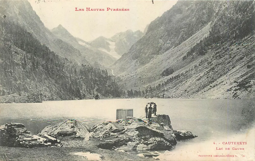 Lago de Gaube — Cauterets — Fototipia Abouche Frères - Frente