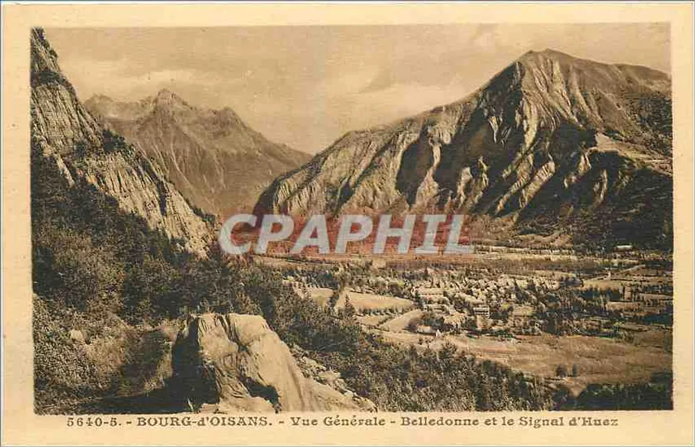 Bourg-d'Oisans — Allgemeiner Blick — Belledonne und der Signal d'Huez - Vorderseite