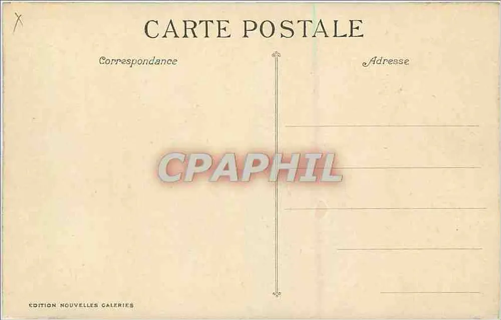 Marselha - La Cannebière e a Bourse — Edição Nouvelles Galeries, n°22 - Verso