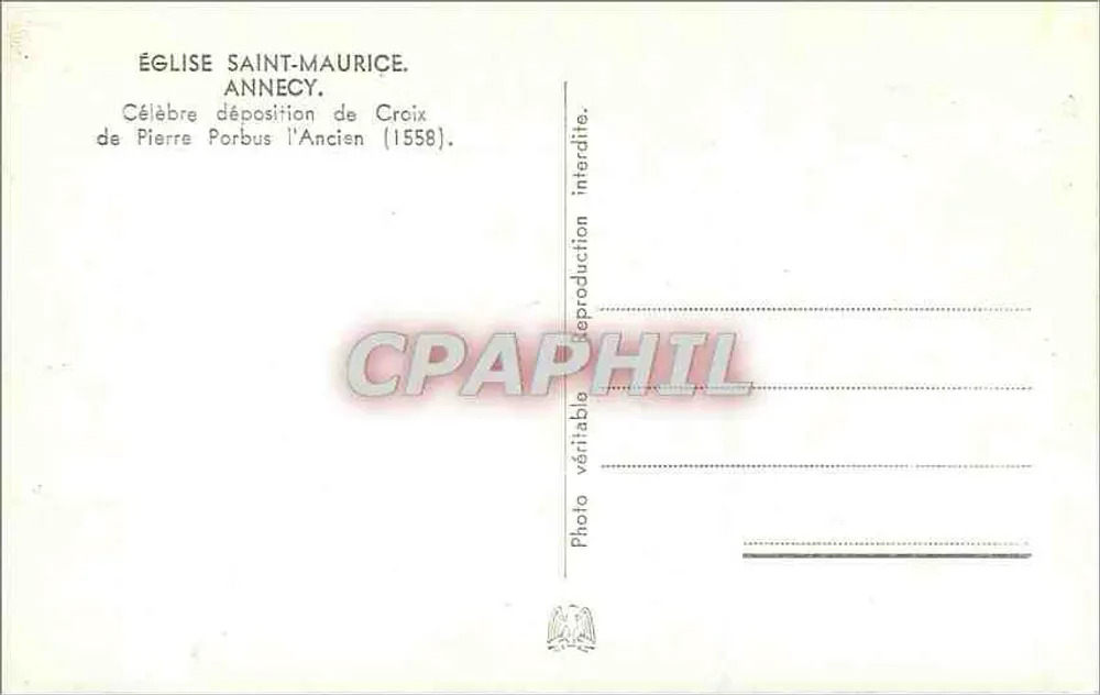 Igreja de São Maurício — Deposição da Cruz — Pierre Porbus (1558) - Verso