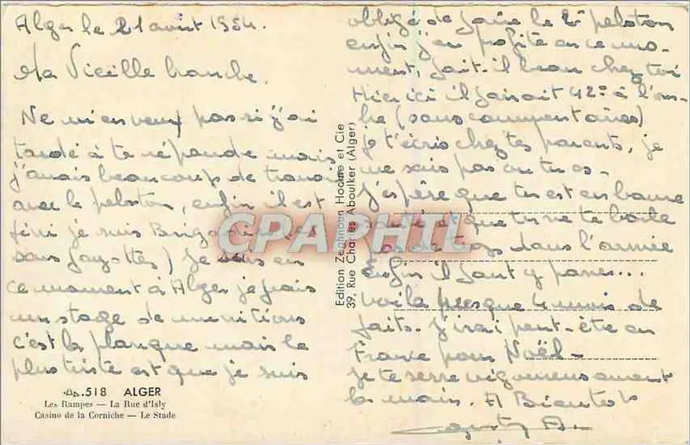 Alger — Erinnerungen an Alger — Edition Zéghman Hocine et Cie - Rückseite