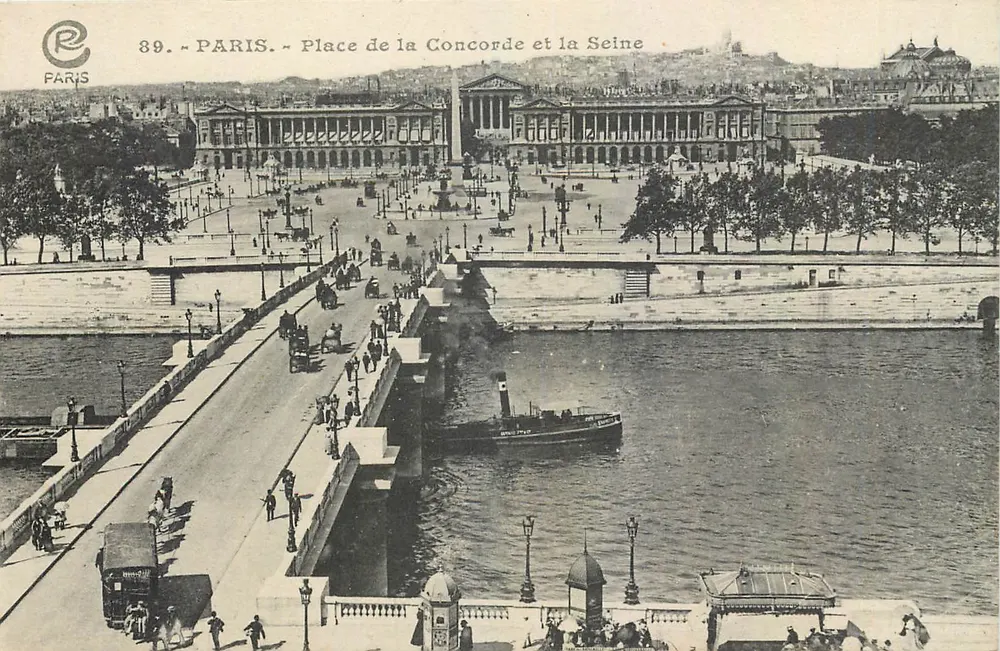 Paris - Place de la Concorde et la Seine — éditeur Paris, n° 89 - Recto