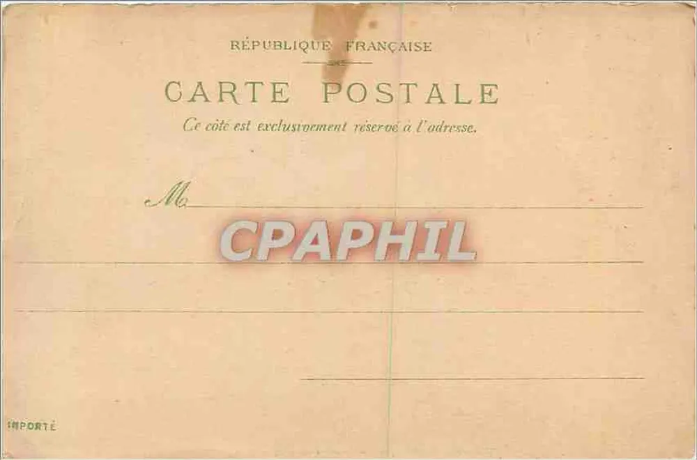 Palais de l'Esplanade des Invalides — Exposition Universelle de Paris 1900 — Éditeur non identifié, n° de série non visible - Verso