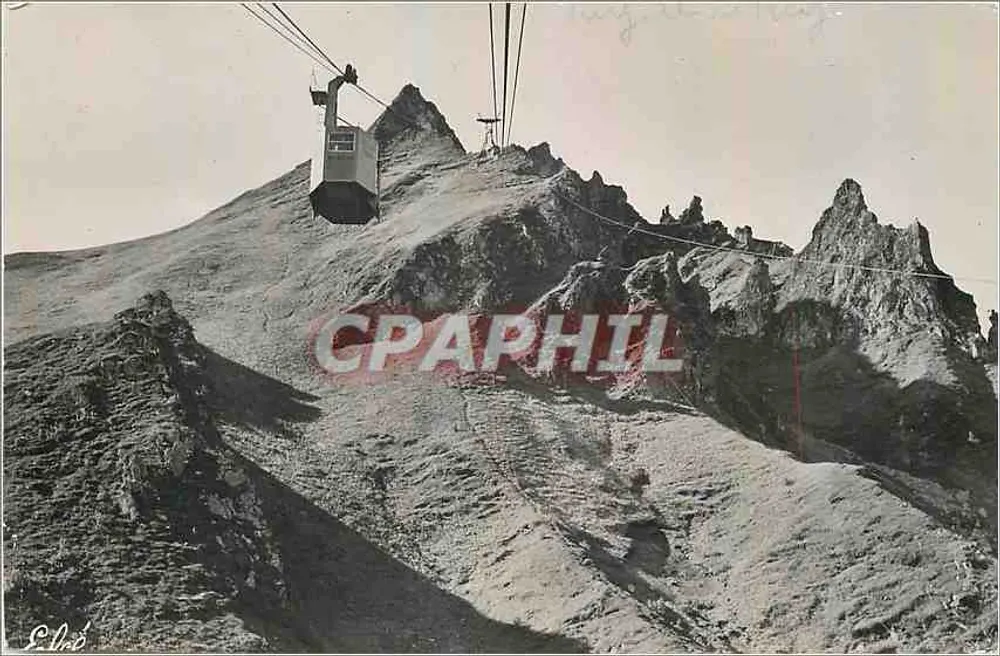 Der Seilbahn und die Spitzen des Puy de Sancy — Verlag L. Chalognéau, Nr. 13056 - Vorderseite