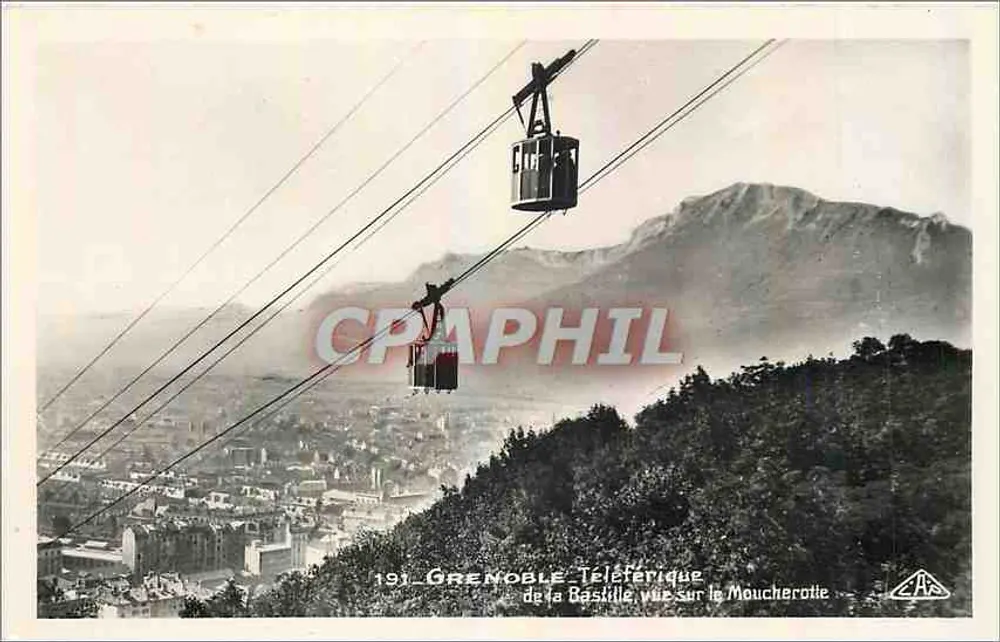 Grenoble - Téléphérique de la Bastille vue sur le Moucherot - C.A.P. n°191 - Recto