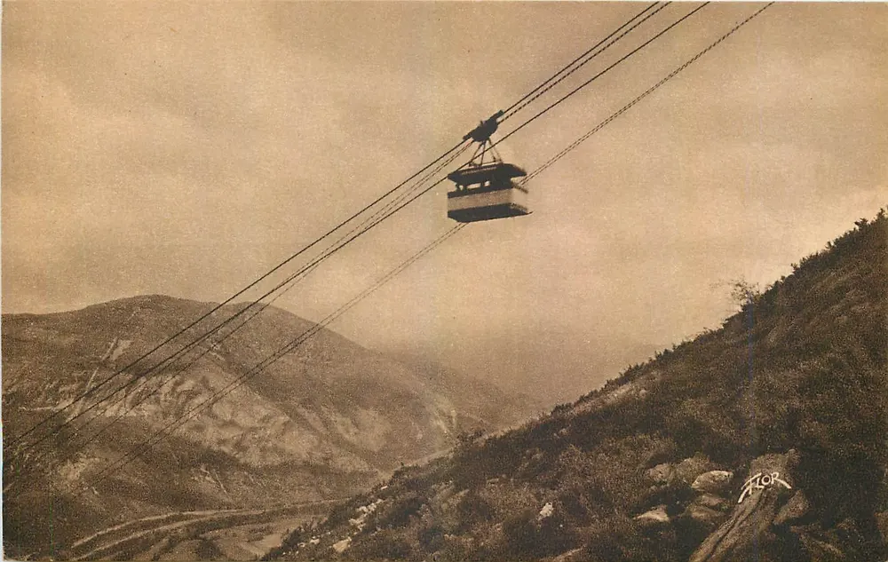 Lourdes (Hautes-Pyrénées) — Der Seilbahn Béthout und der Pic du Jor — Éditions « FLOR », Niort - Vorderseite