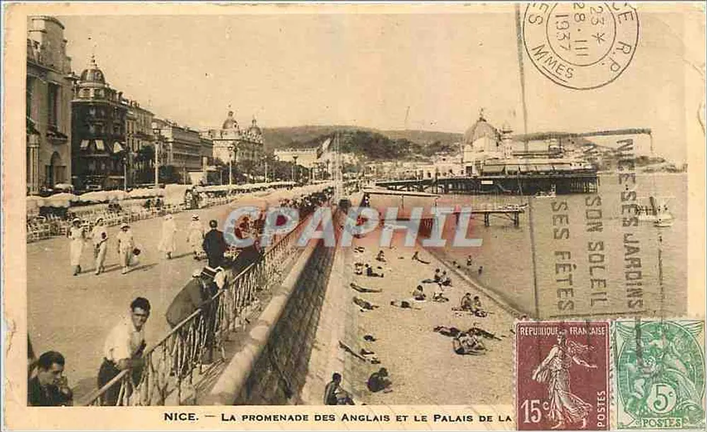 Nice — The Promenade des Anglais and the Palace of the Mediterranean — Publisher: C. P. M. (No. 23) - Front