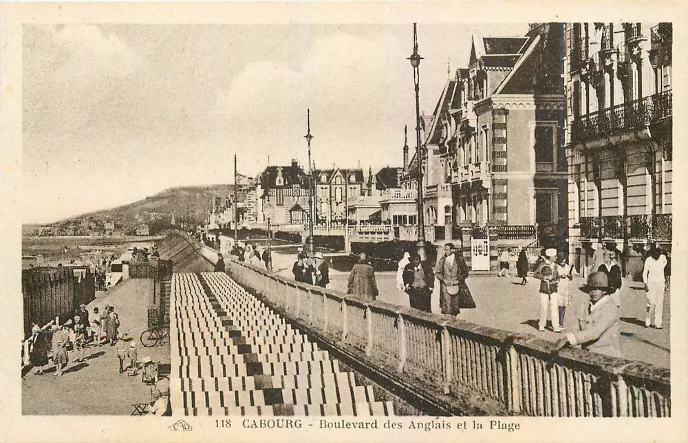 Cabourg - Boulevard des Anglais e la Spiaggia — numero di serie 118 - Recto