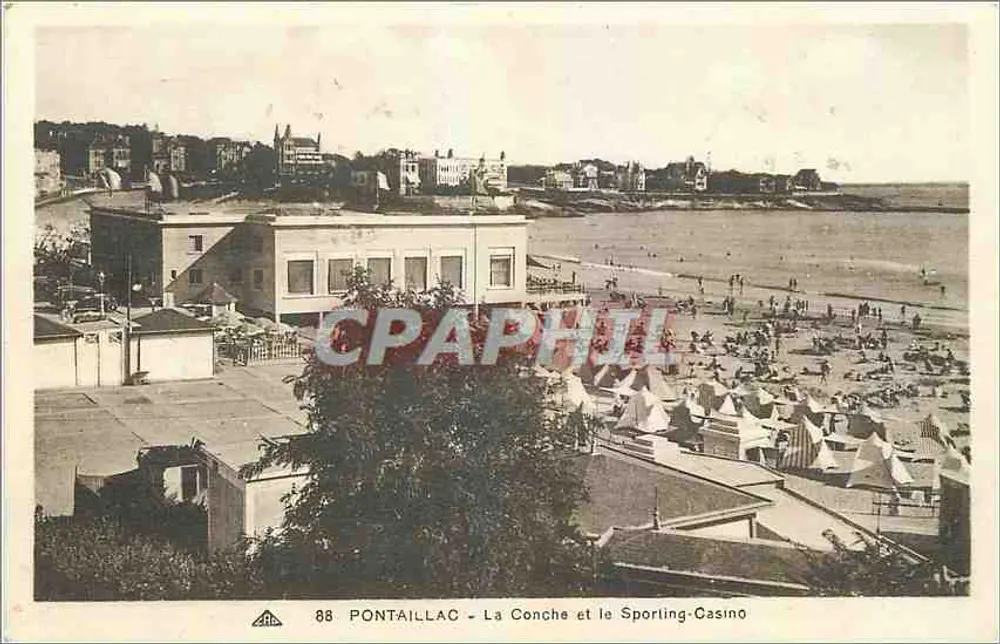 PONTAILLAC - La Conche und das Sporting-Casino — Vintage Postcard/Antike Ansichtskarte n°88 - Vorderseite