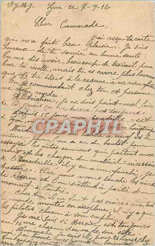 LYON - Praça Carnot - Monumento da República — Carrier, editor, modelo depositado - Verso