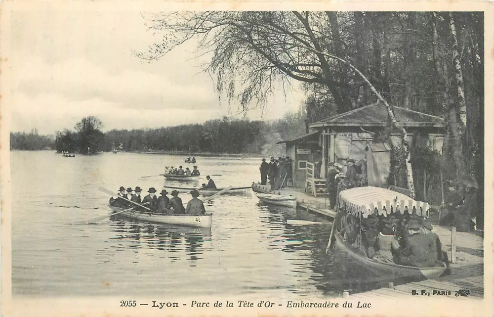 Lyon - Parc de la Tête d'Or - Anlegestelle — B. F., Paris, n° 2055 - Vorderseite