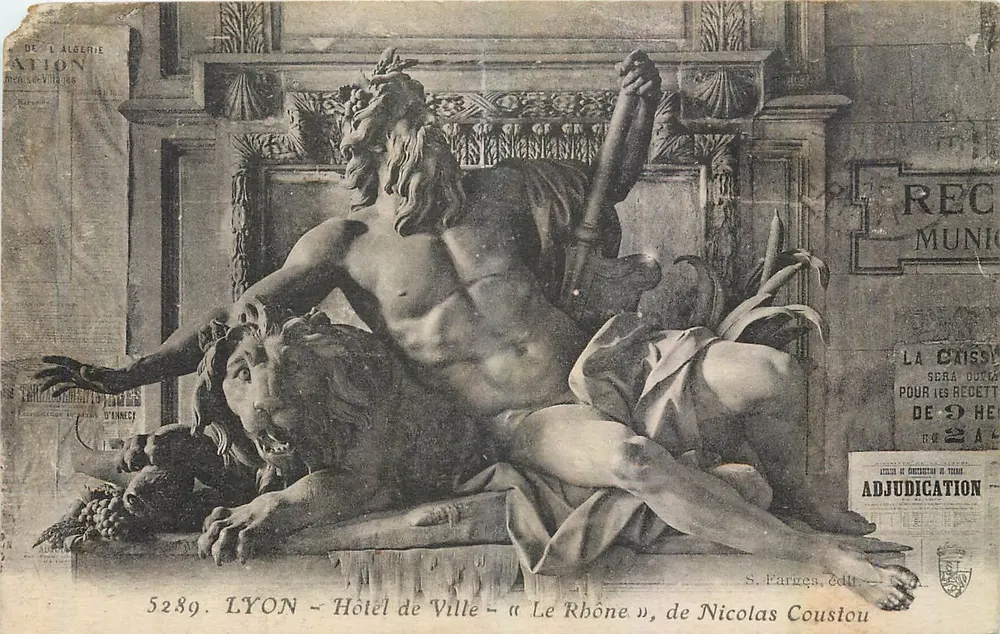 LYON - Rathaus - « Le Rhône », von Nicolas Coustou - Vorderseite