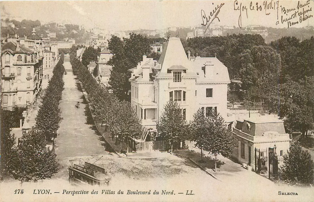 LYON — Perspective des Villas du Boulevard du Nord — LL — SELECTA - Recto