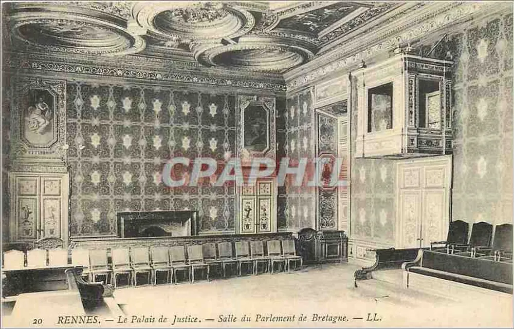 Rennes — Das Justizpalast — Saal des Parlements von Bretagne — LL. n°20 - Vorderseite