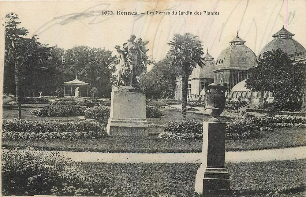Rennes — Die Gewächshäuser des Jardin des Plantes — 1952 - Vorderseite