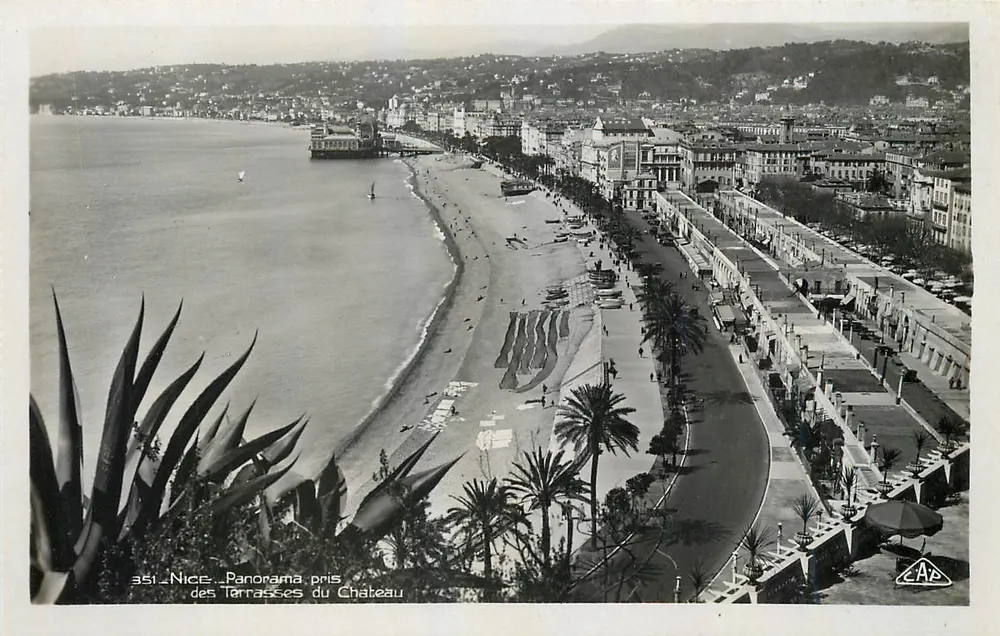 Nice - Panorama tirado das Terrasses do Castelo — CAA, n° 351 - Frente