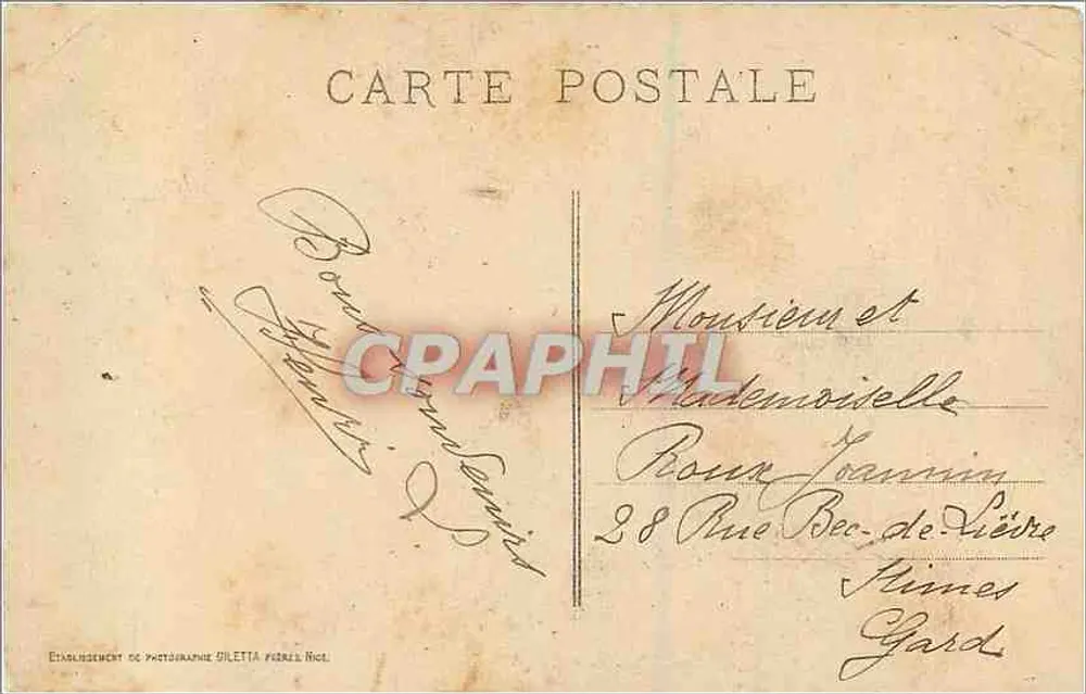Monte-Carlo - Prinzenlogge - Konzertsaal — Ausgabe Giletta, Foto Niae, Nr. 757 - Rückseite