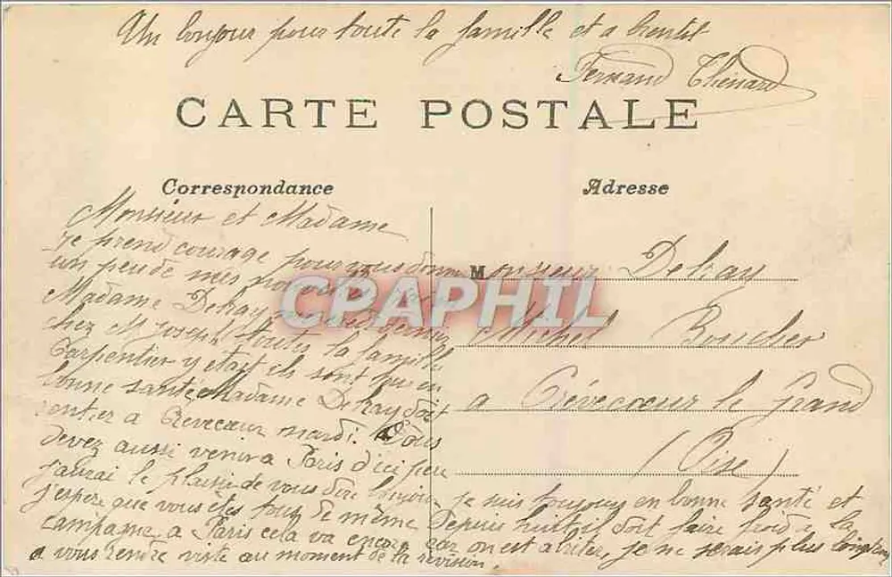Paris (1. & 9.) — Avenue de l'Opéra und Place du Théâtre-Français — J. II. - Rückseite