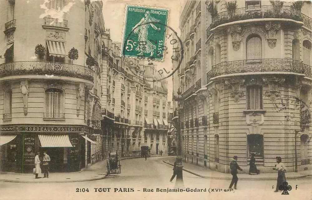 Rua Benjamin-Godard (XVIe arr.) — Paris — editor Tout Paris, n° 2104 - Frente