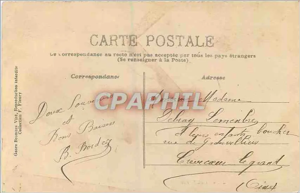 Rua Benjamin-Godard (XVIe arr.) — Paris — editor Tout Paris, n° 2104 - Verso