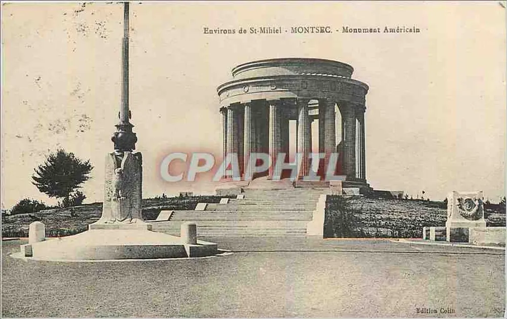 Ao redor de St-Mihiel - MONTSEC - Monumento Americano — Éditions Collin, n° 1057 - Frente