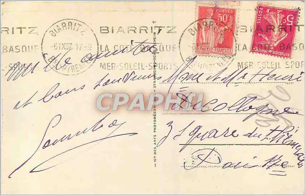Biarritz — De Grote Plage — n°282 - Achterkant