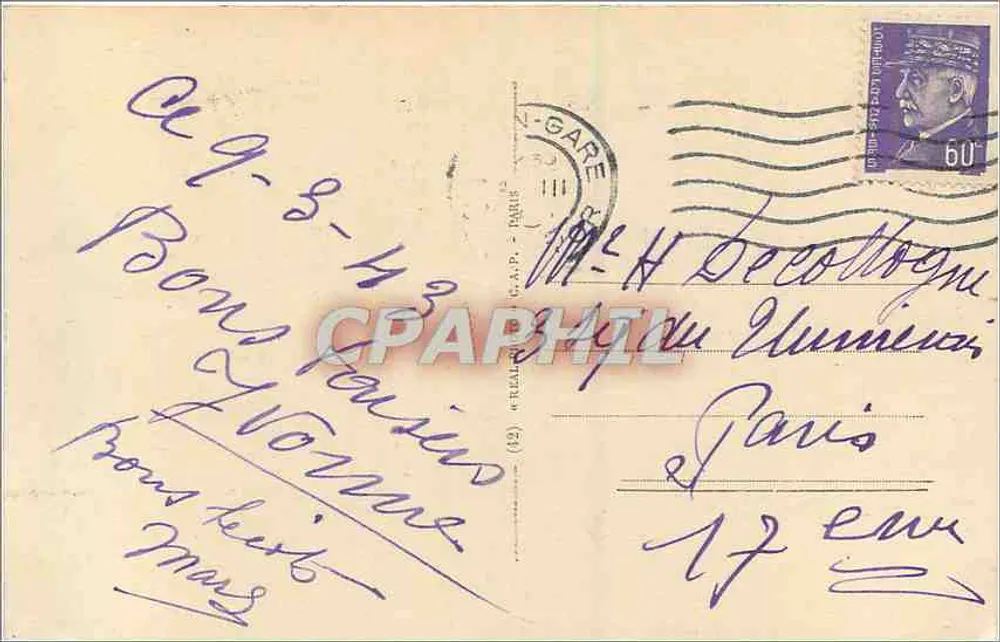 Dijon — A Place Darcy — Editor Top - Verso