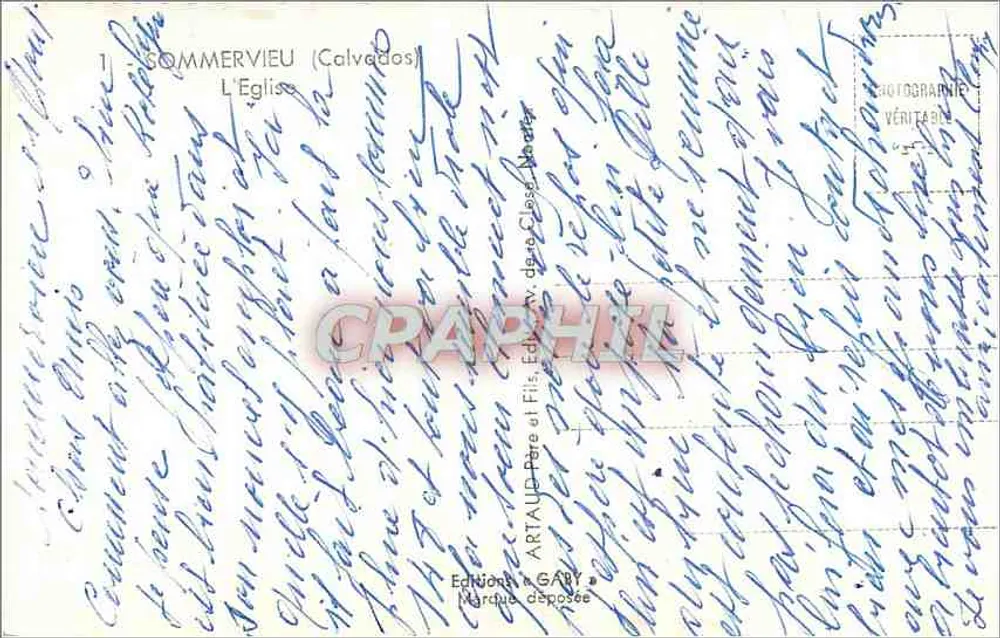 Sommervieu (Calvados) — A Igreja — Edição Gaby - Verso