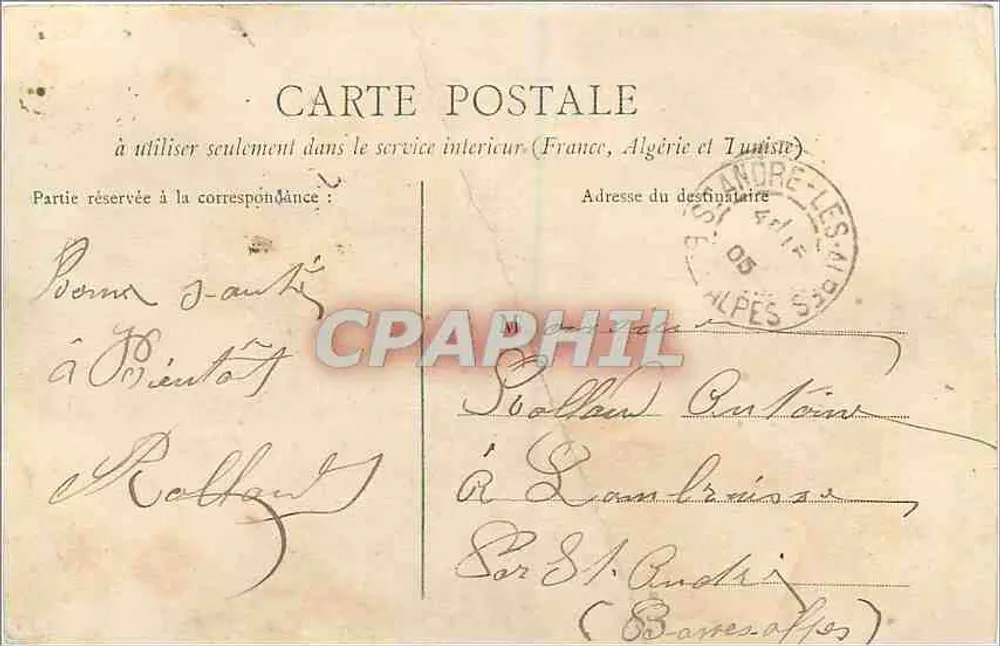 Visão da Provência — La Crau — Coleção L. A. - Verso