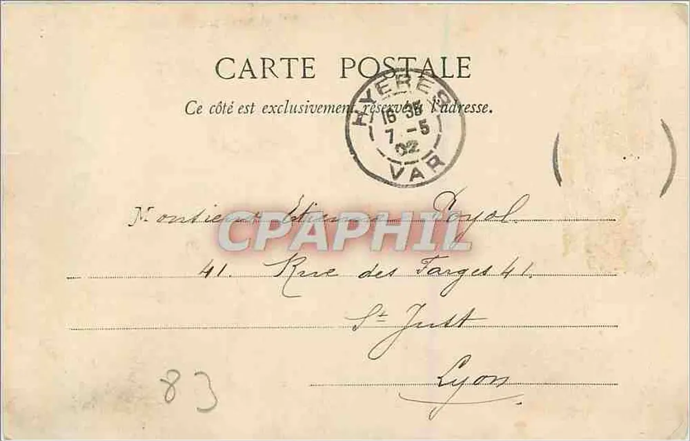 Hyères - Place Saint-Paul — porte fortifiée avec tour conique — Edition Giletta, phot., Nice, n° 2686 - Verso