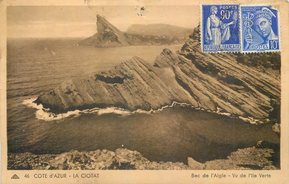 Bec de l'Aigle - Vu de l'Île Verte — Côte d'Azur, La Ciotat - Recto