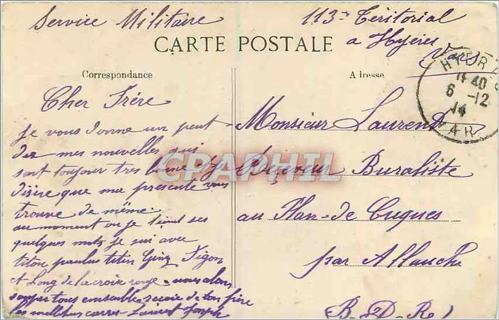 Côte d'Azur - Ilières — Vue Générale de la Vieille Ville — Éditeur E.D. n°717 - Verso