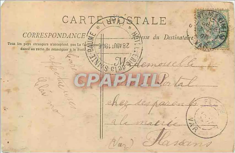 La Sainte-Baume — Vista Geral — Fototipia E. Labeour Marsadillo, n° 919 - Verso