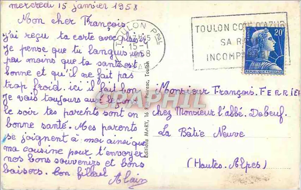 Visão Geral — Toulon — Edições Mary, n°502 - Verso