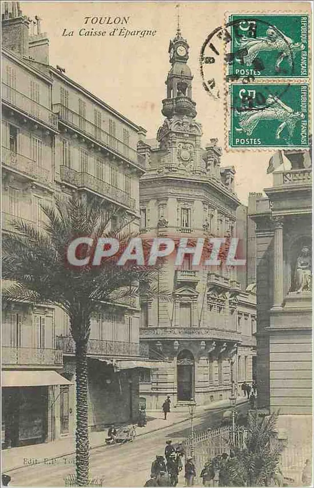 Toulon — La Caisse d'Épargne — Ed. R.P. Toulon - Anverso
